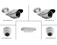 HONEYWELL BLACK CADVR-1008WD-M DVR C/W 4 CAMERAS BUNDLE